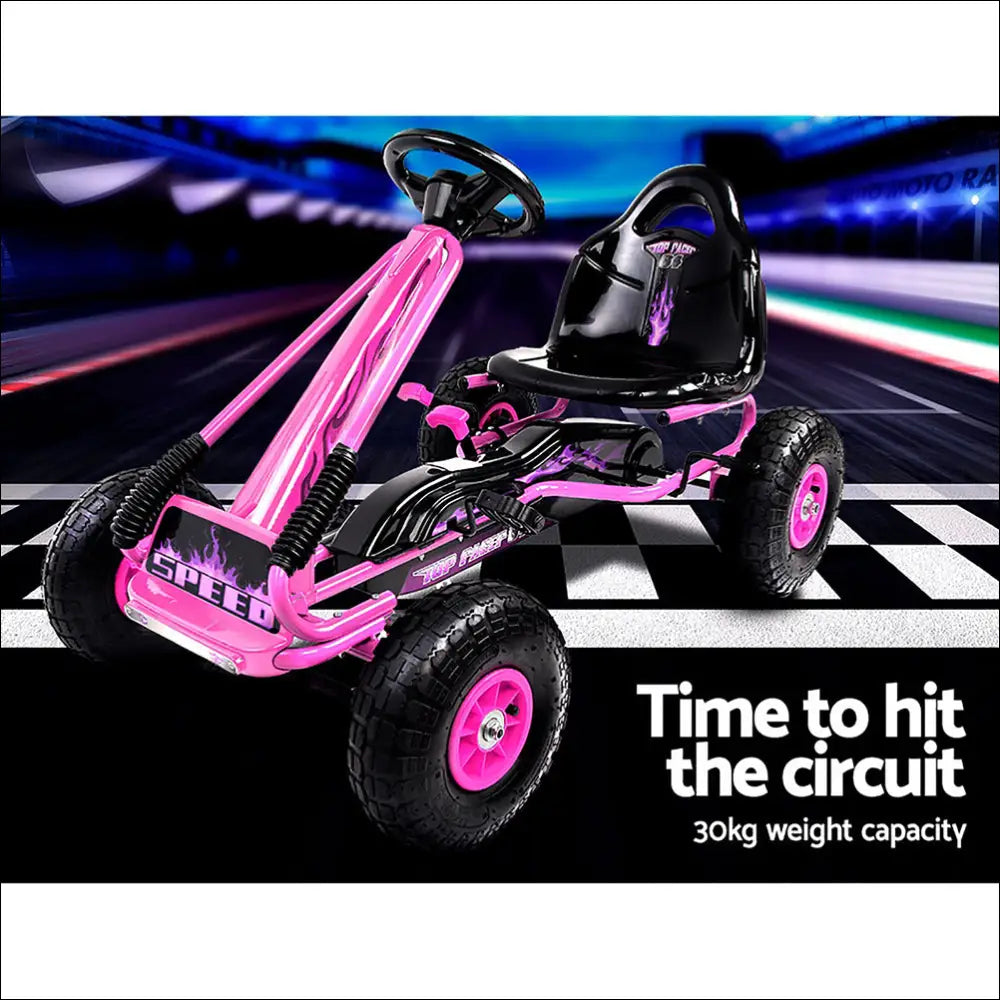 Rigo Kids Pedal Go Kart Car Ride On Toys Racing Bike Rubber Dynamic racing machine with endless fun in Kids Pedal Go Kart Car