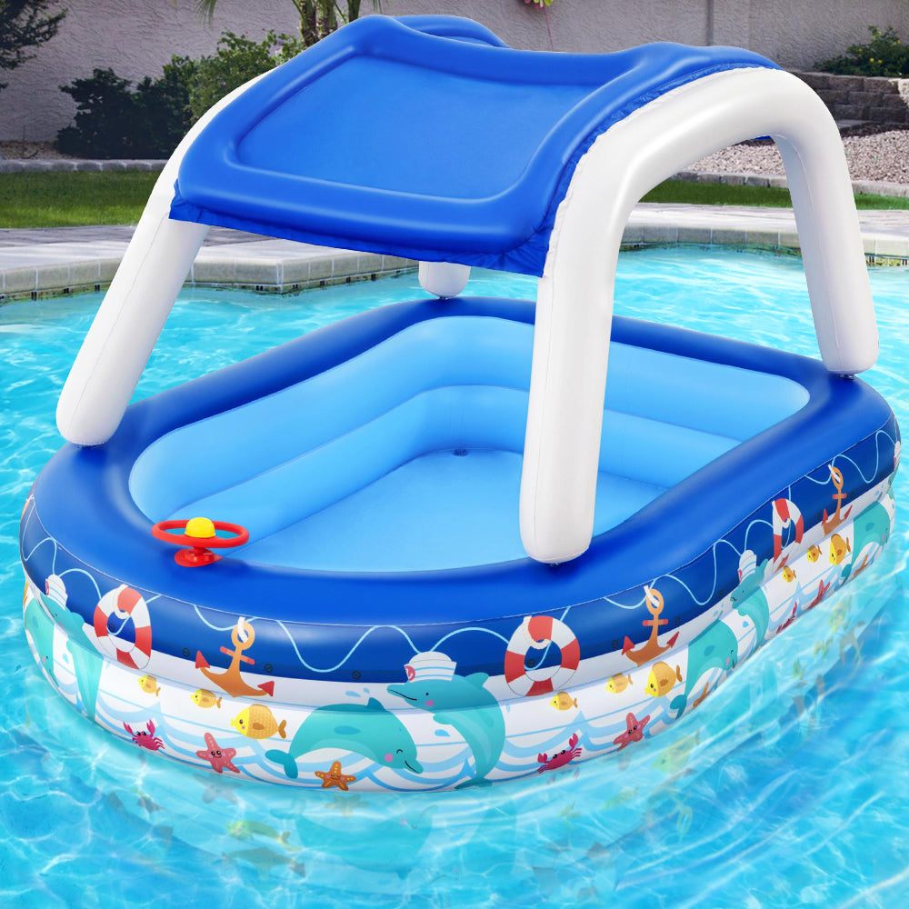 Kids Play Pools Above Ground Inflatable Swimming Pool Canopy Endless summer fun with Above Ground Inflatable Pool for Kids