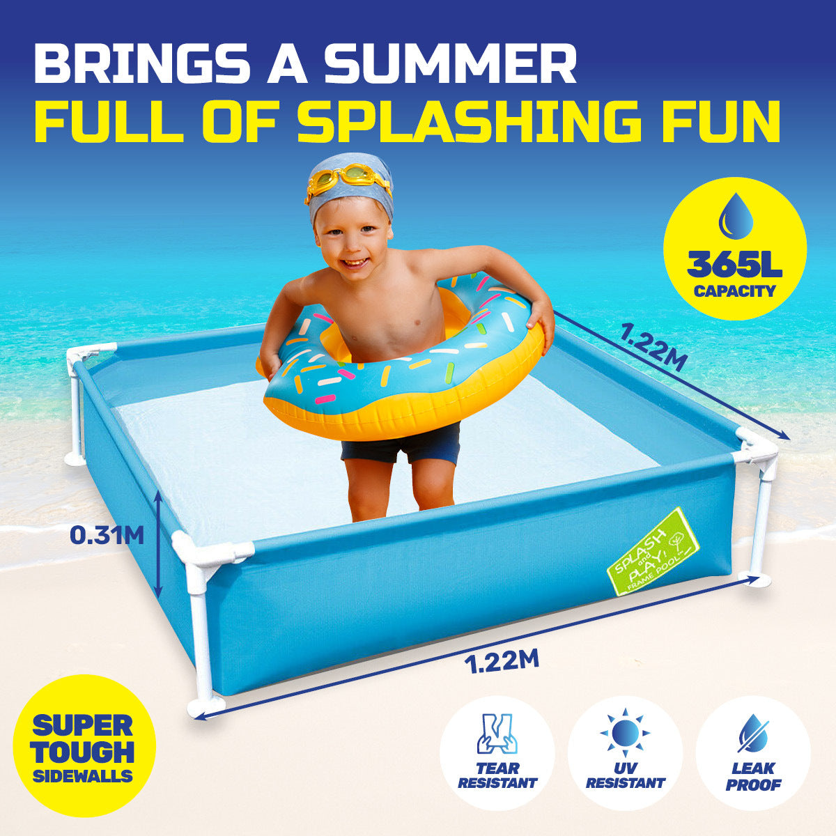 First Pool Steel Pro My First Pool Kids Blue 1.22m x 30.5cm – Outdoor Kids World