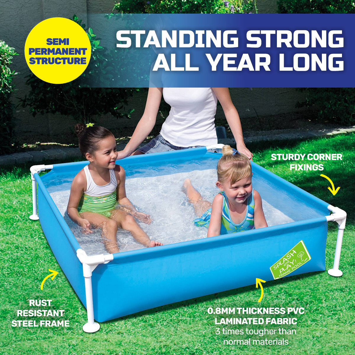 First Pool Steel Pro My First Pool Kids Blue 1.22m x 30.5cm – Outdoor Kids World